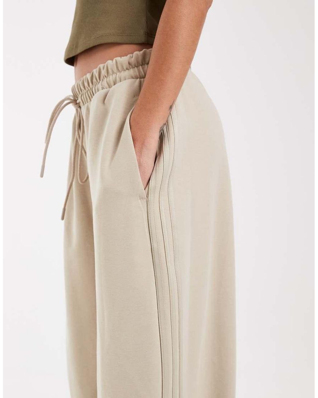 Adidas Originals Natural Soft Touch Barrel Leg Trousers