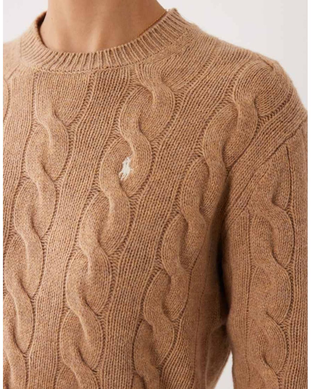 Polo Ralph Lauren Multicolor Icon Logo Straight Fit Exploded Cable Knit Jumper