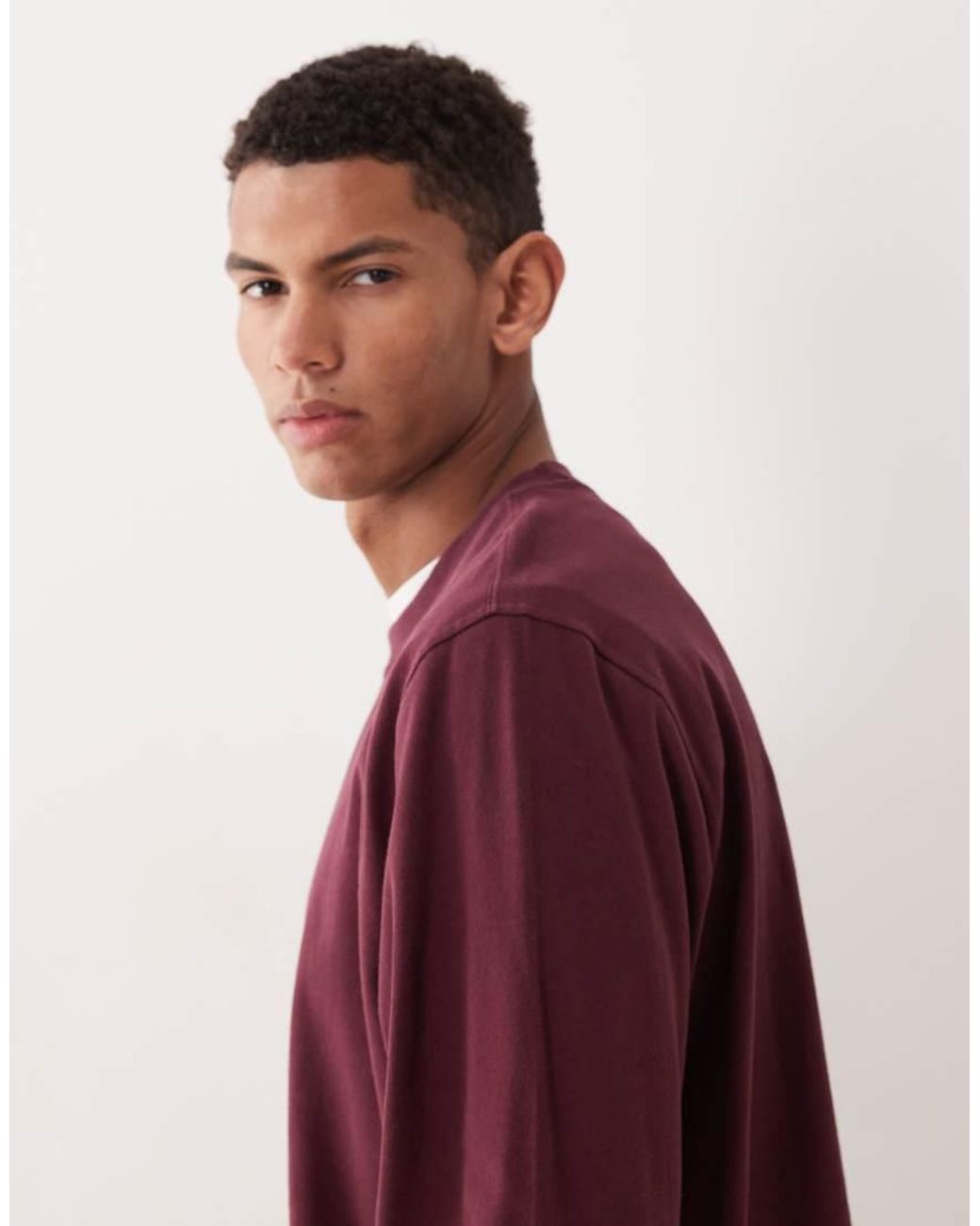 Abercrombie & Fitch Purple Long Sleeve Premium Heavyweight Top for men