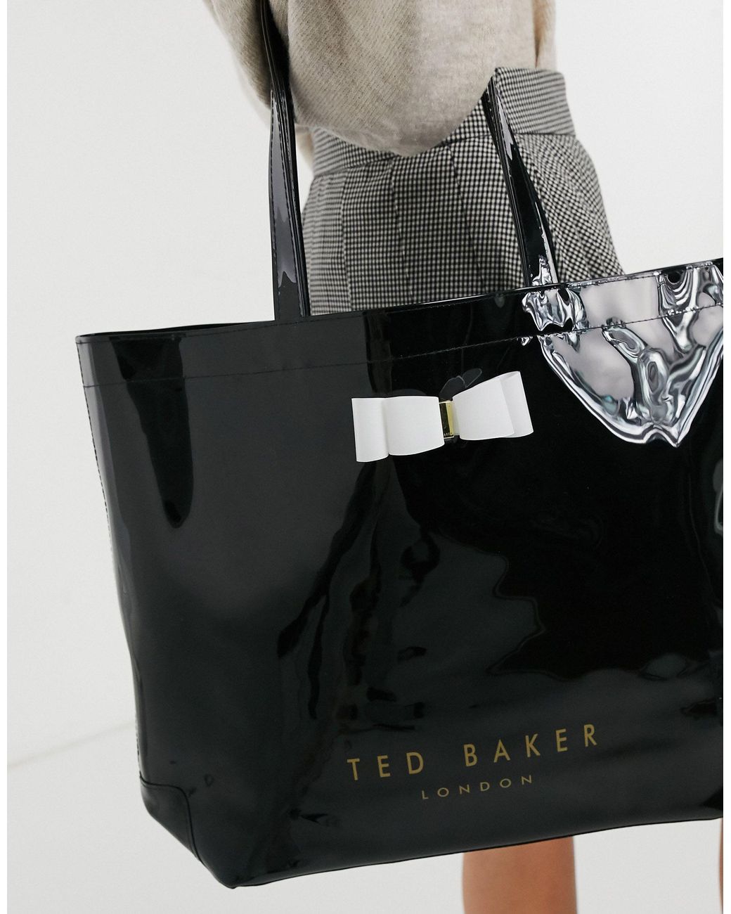 Ted Baker Hanacon - Tas Met Groot Logo En Strik in het Zwart | Lyst NL