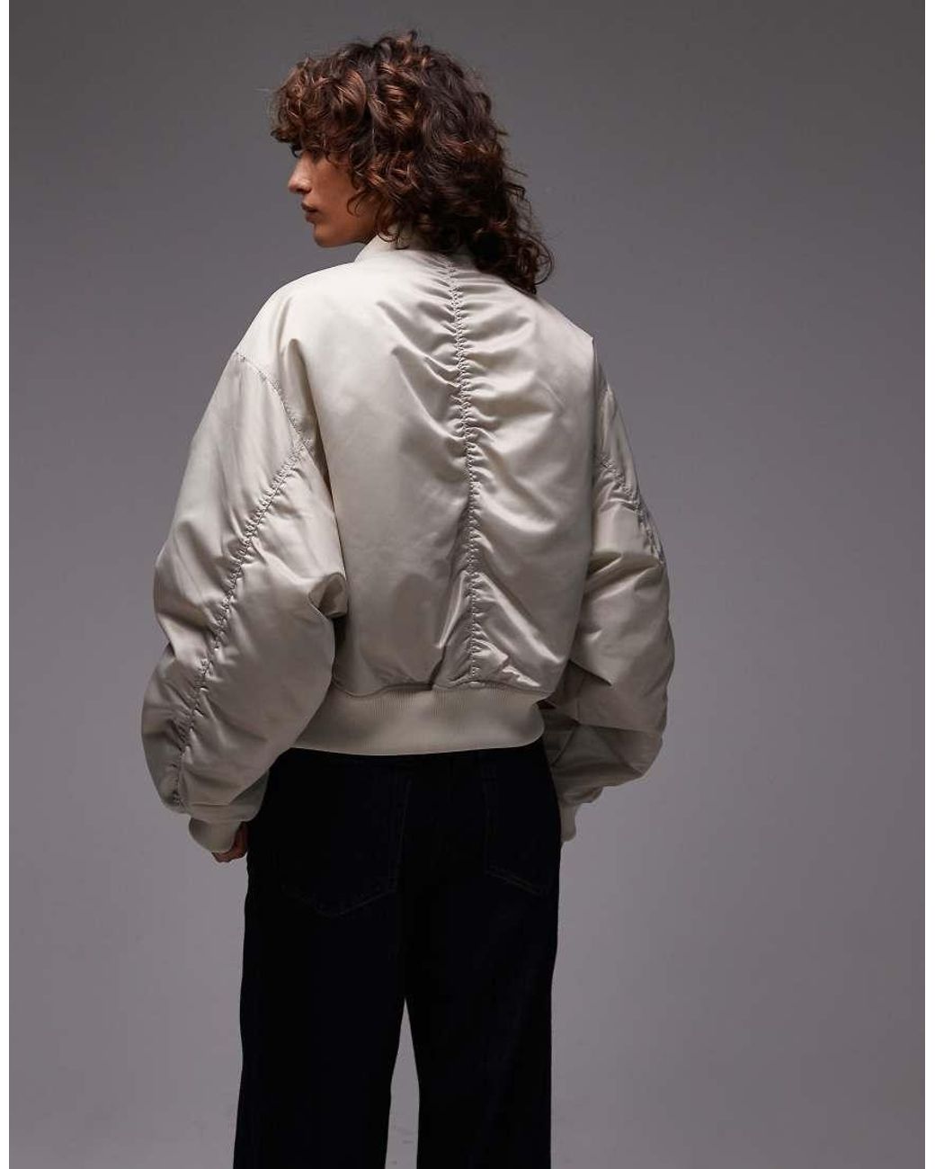 & Other Stories Gray Relaxed Fit Bomber Jacket
