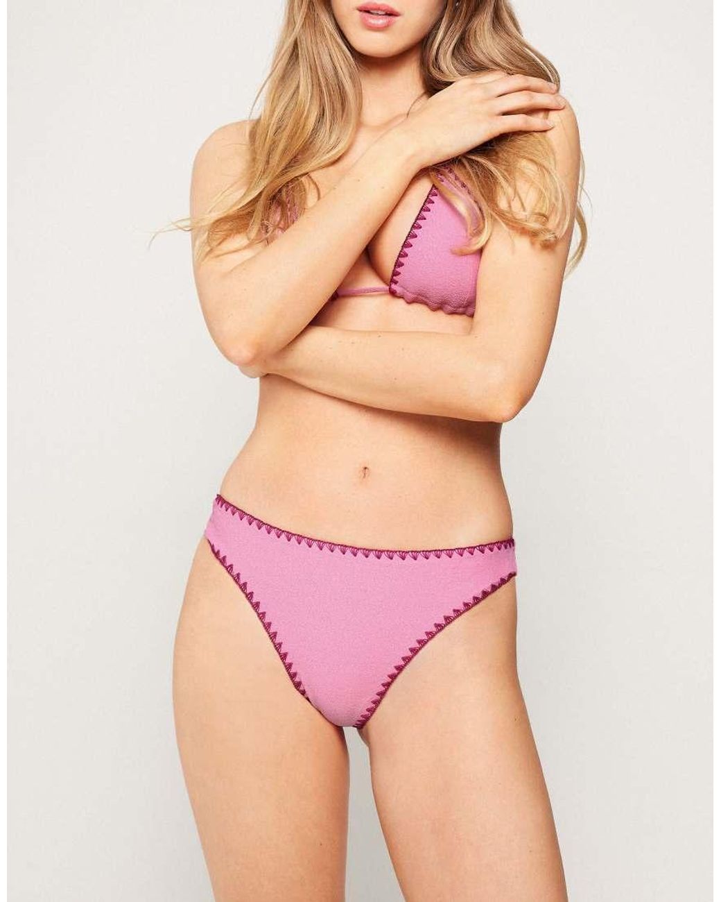 Tezenis Purple Craft Touch Brazilian Bikini Bottoms