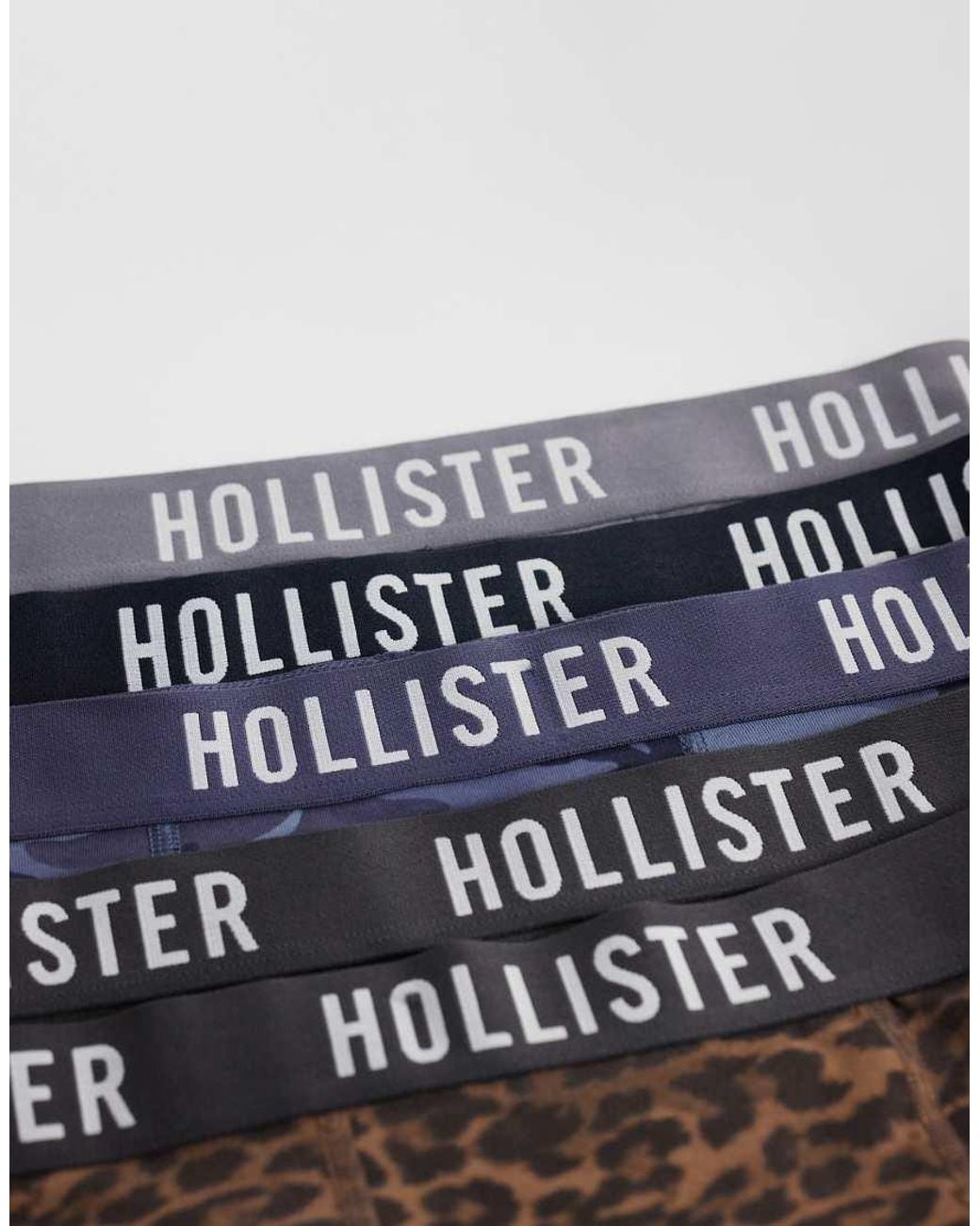 Hollister Blue 5 Pack Fly Front Boxers for men