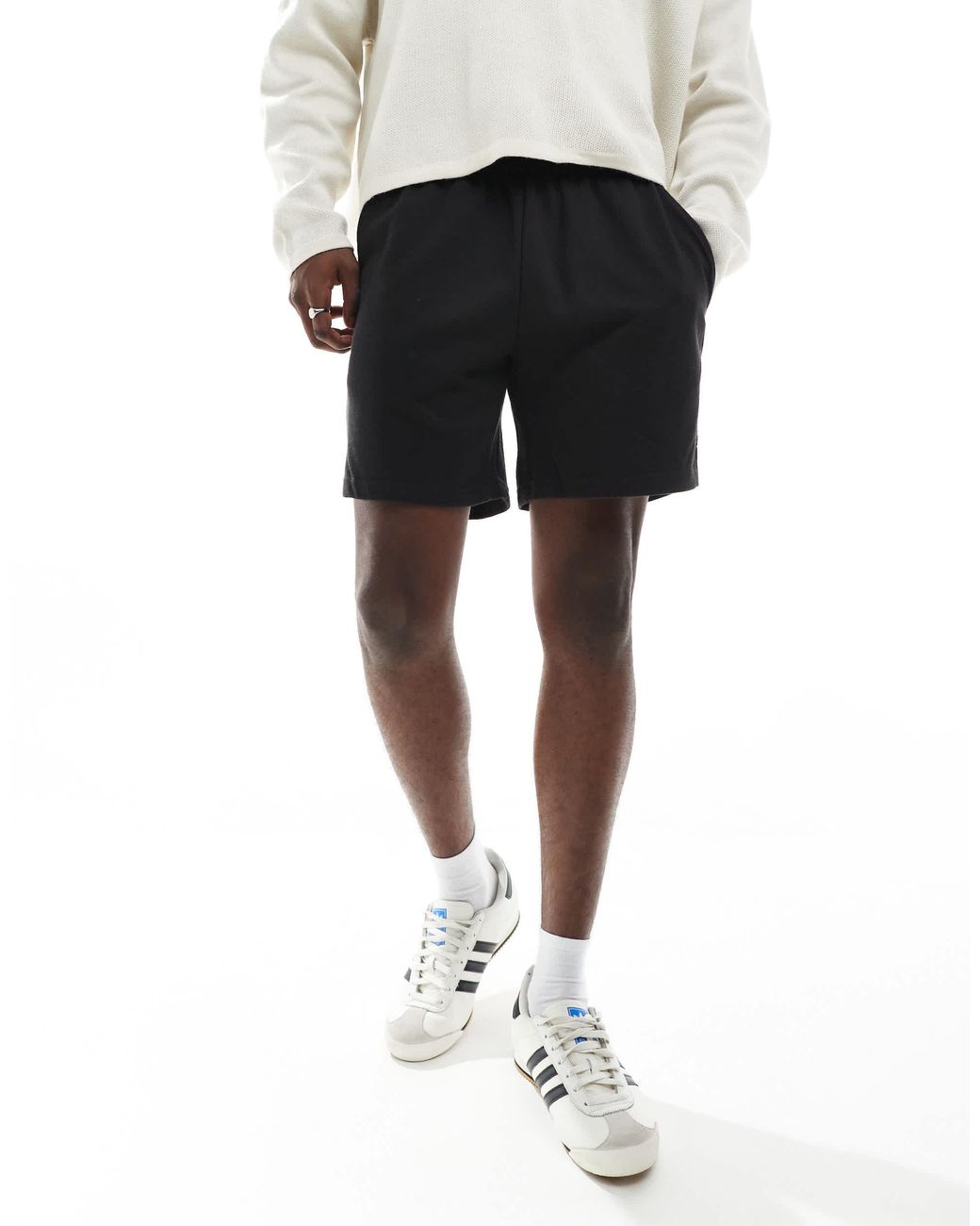 Only & Sons White Sweat Short for men