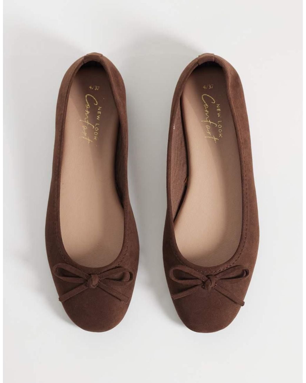 New Look White Suedette Ballet Flat