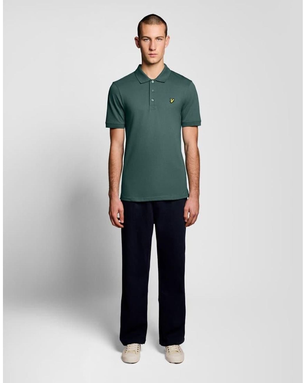 Lyle & Scott Green Ss Polo Shirts Plain Polo Shirt for men