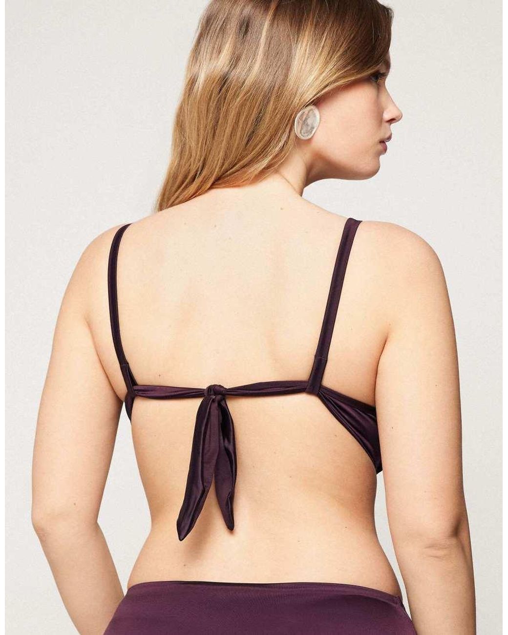 Tezenis Black Shiny Glam Push-Up Bikini Top