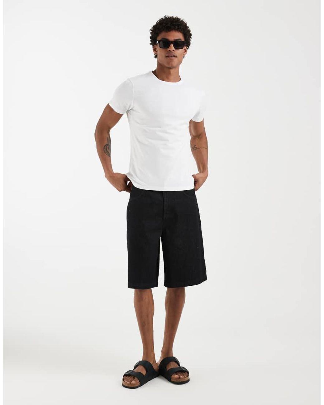 Blend White 2 Pack Cotton-rich Slim Fit Crew Neck T-shirts for men