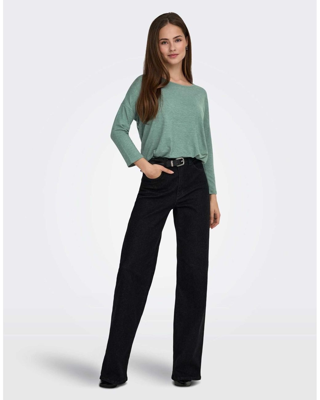 Top chinois ONLY en coloris Green