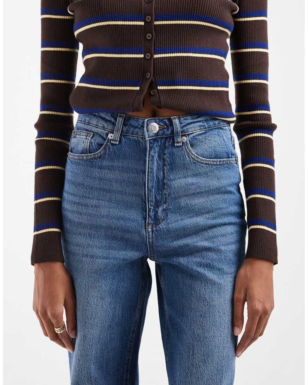 Vero Moda Blue Tessa High Waisted Wide Leg Jeans