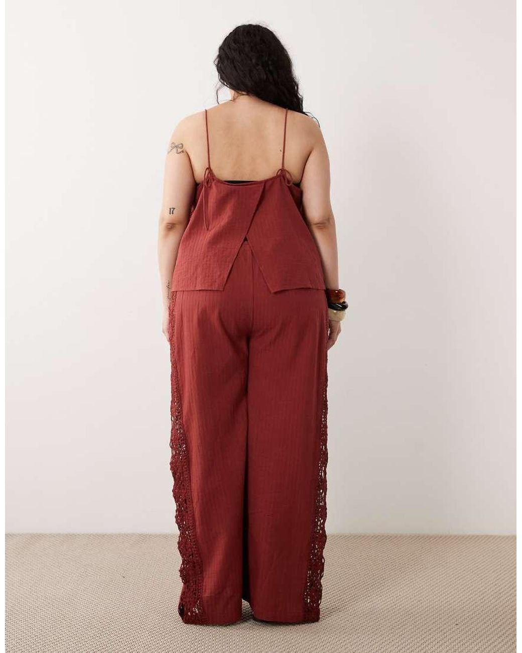 ASOS Red Asos Design Curve Cleo Beach Top