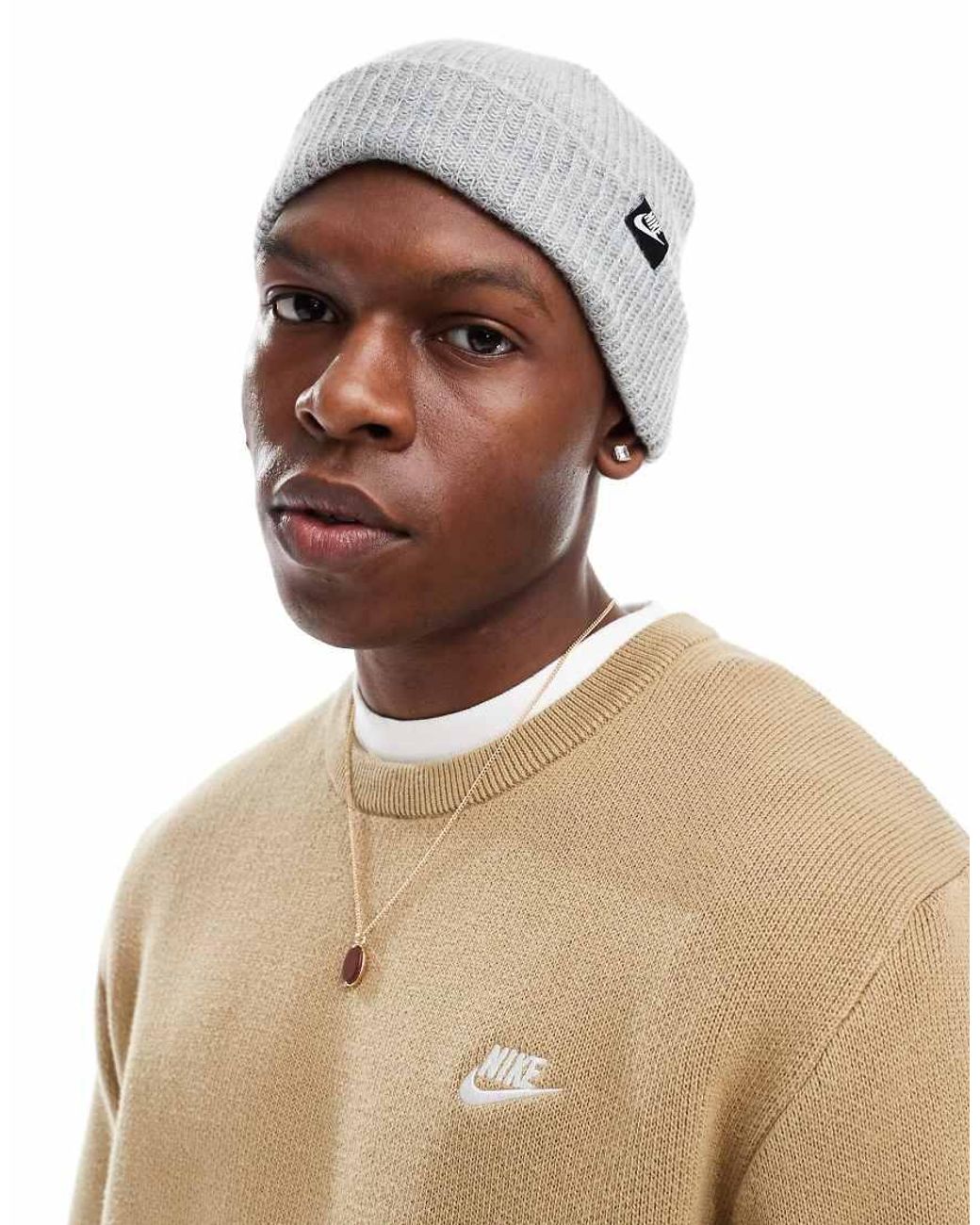 Nike White Beanie for men
