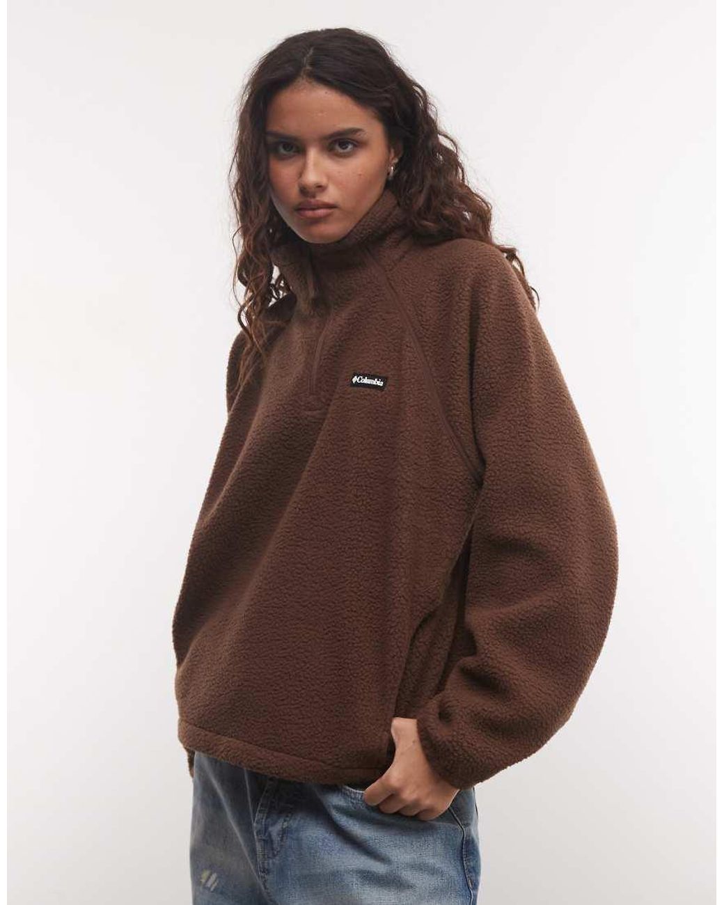 Columbia Brown Spring Half Snap Fleece