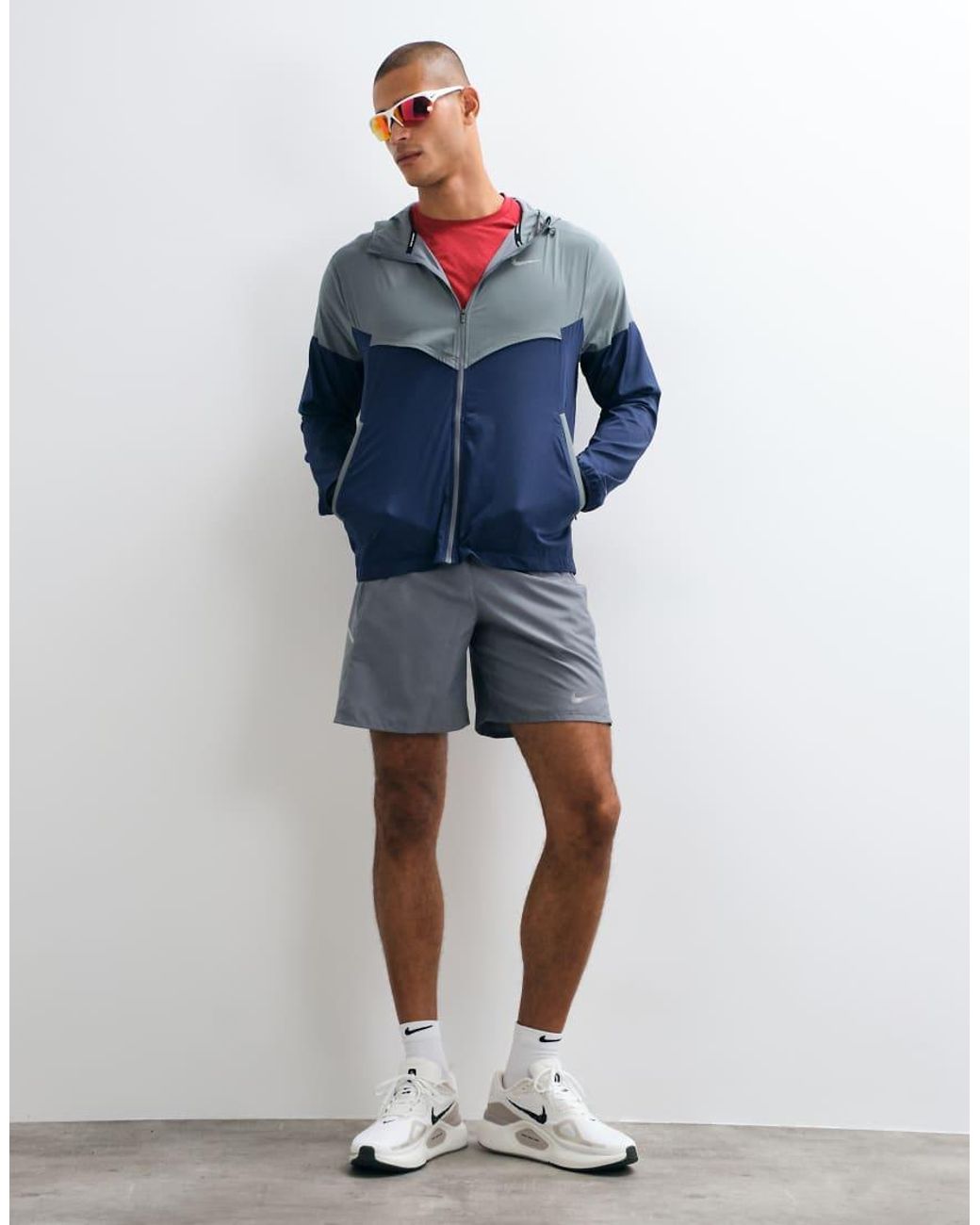 Nike Blue Miler Dri-fit 7 Inch Shorts for men