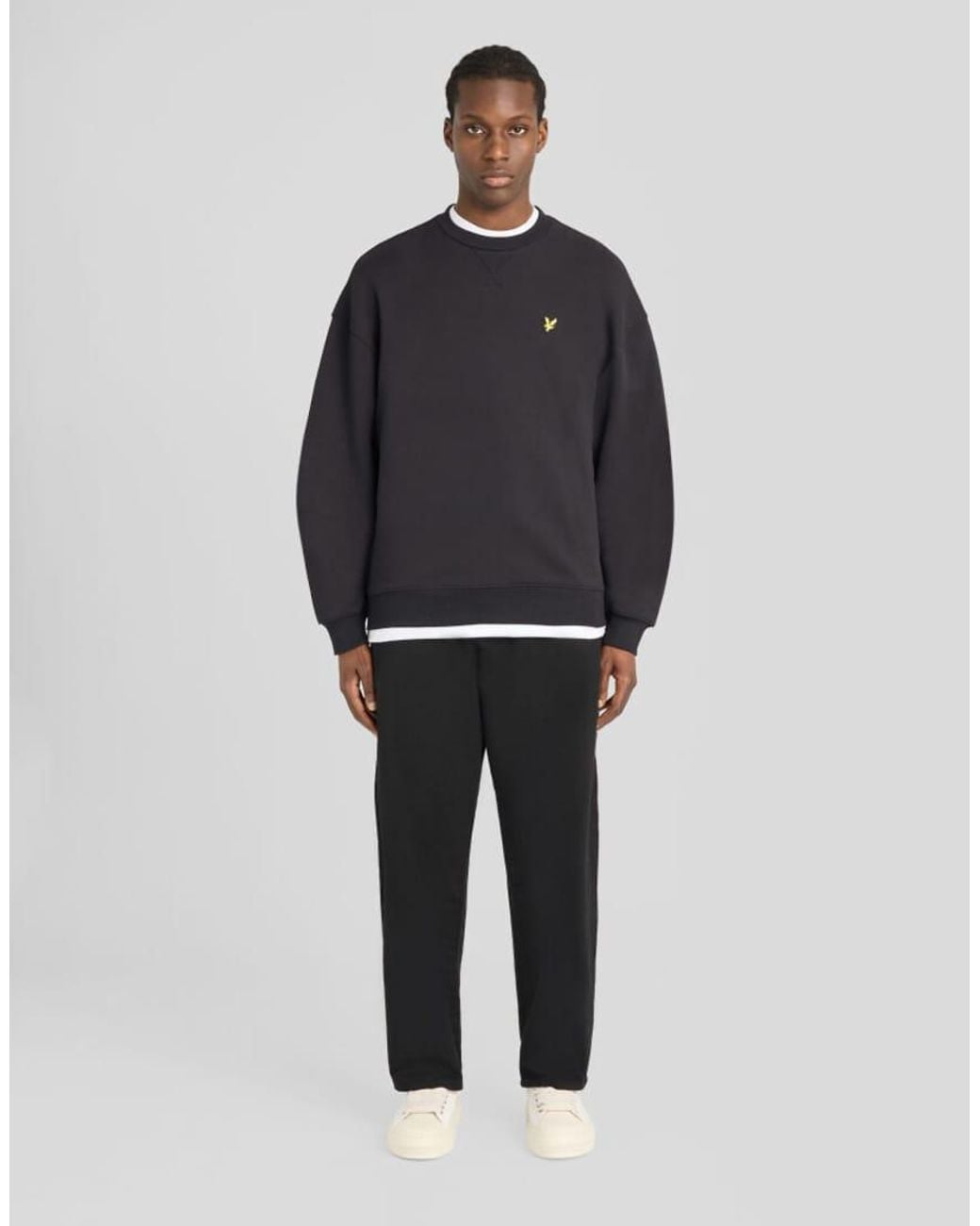 Lyle & Scott Gray Mid Layers Heavyweight Loopback Crewneck Sweatshirt for men