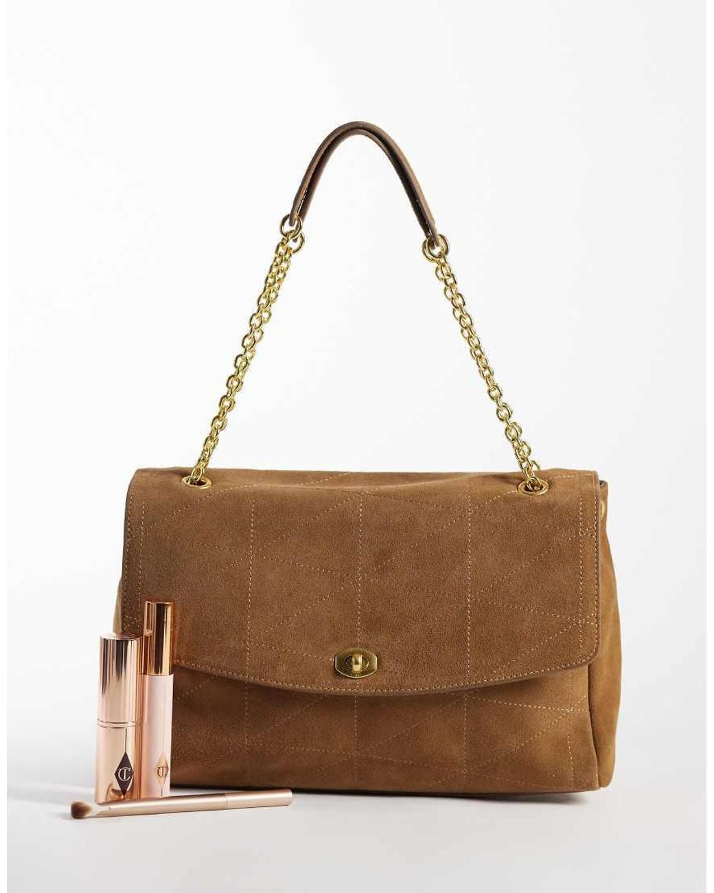 Borsa A Spalla di Mango in Brown