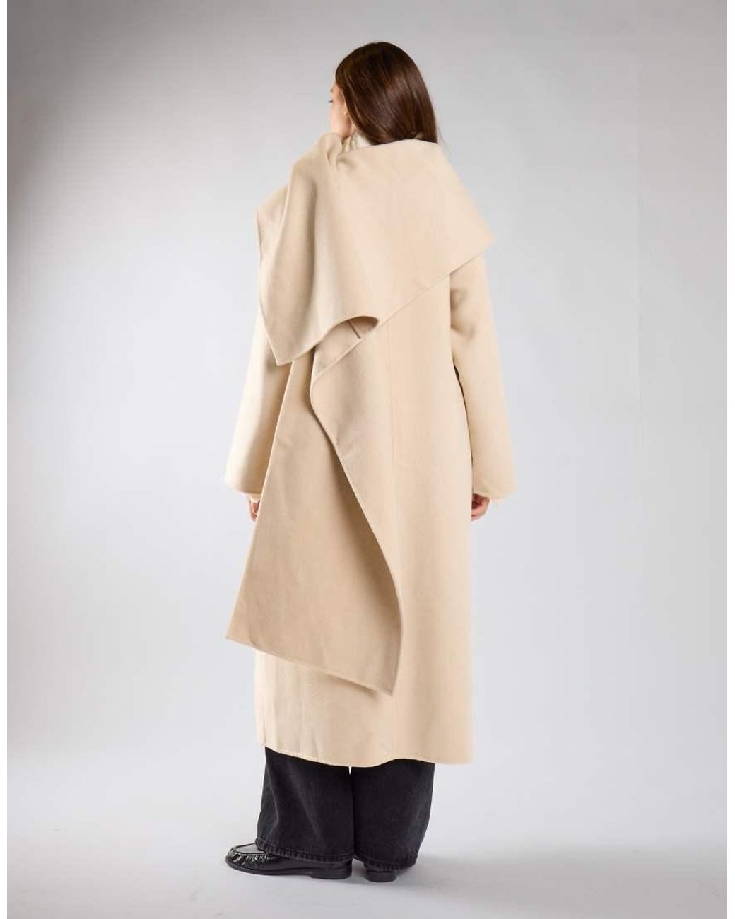 Glamorous Natural Scarf Long Coat