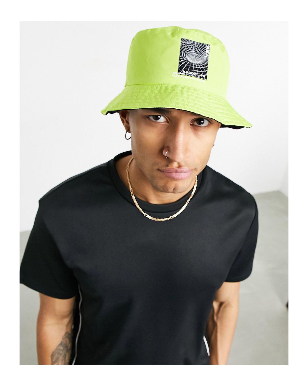 Cappello da pescatore verde da Uomo di Bershka in Nero | Lyst