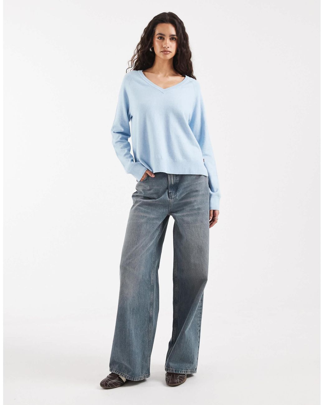 Pull col v ultra doux Levi's en coloris Blue