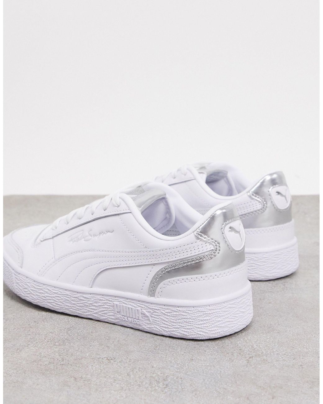 PUMA Rubber Ralph Sampson Lo Metal Trainers in Silver (Metallic) | Lyst