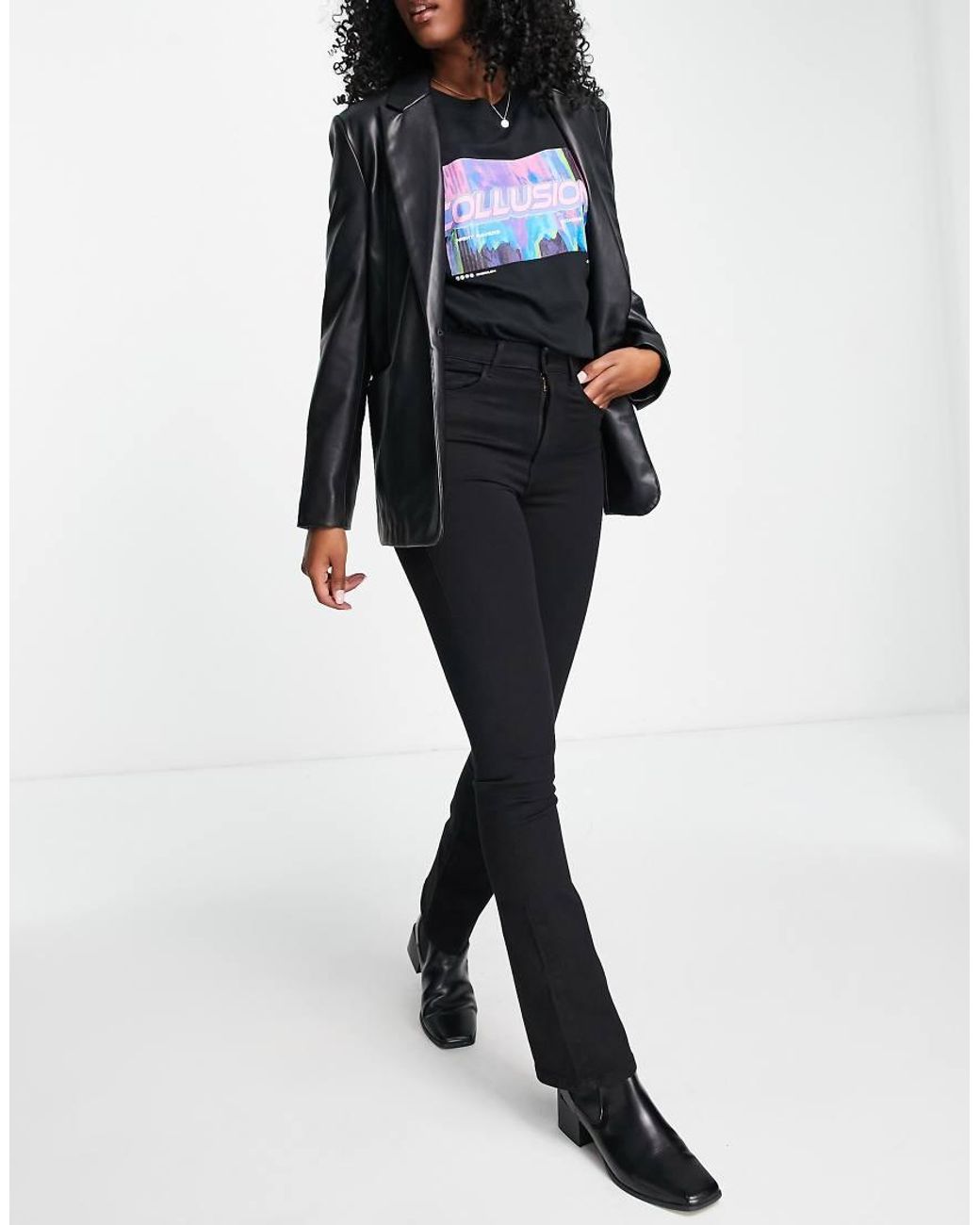 ONLY Black Royal Kick Flared Jeans