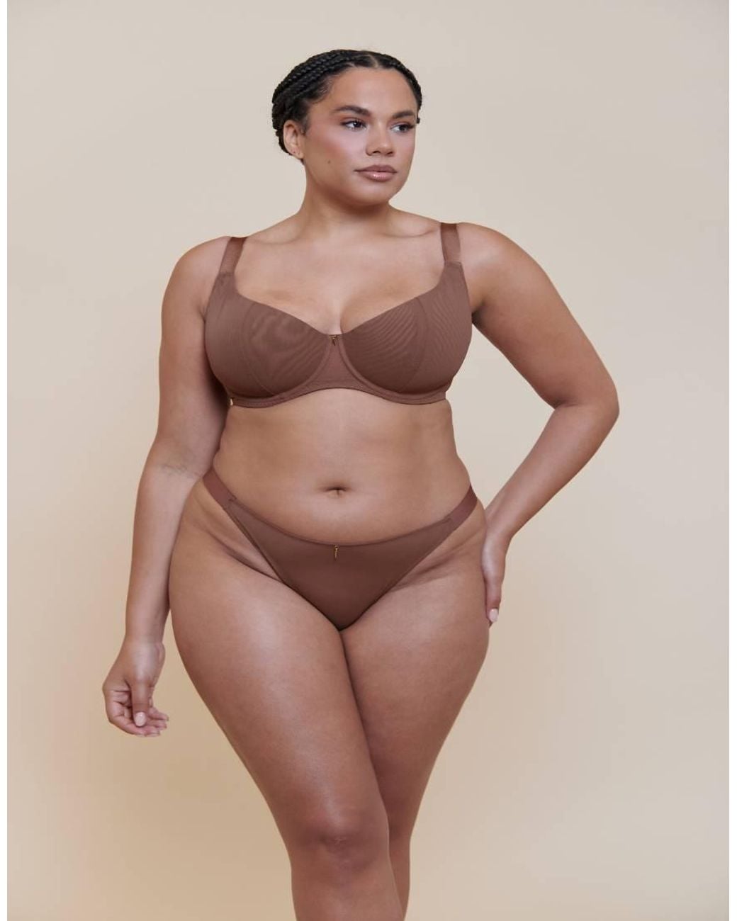 Curvy Kate Natural Cool Cat Scooped Multiway Balcony Bra Coffee Fuller Bust