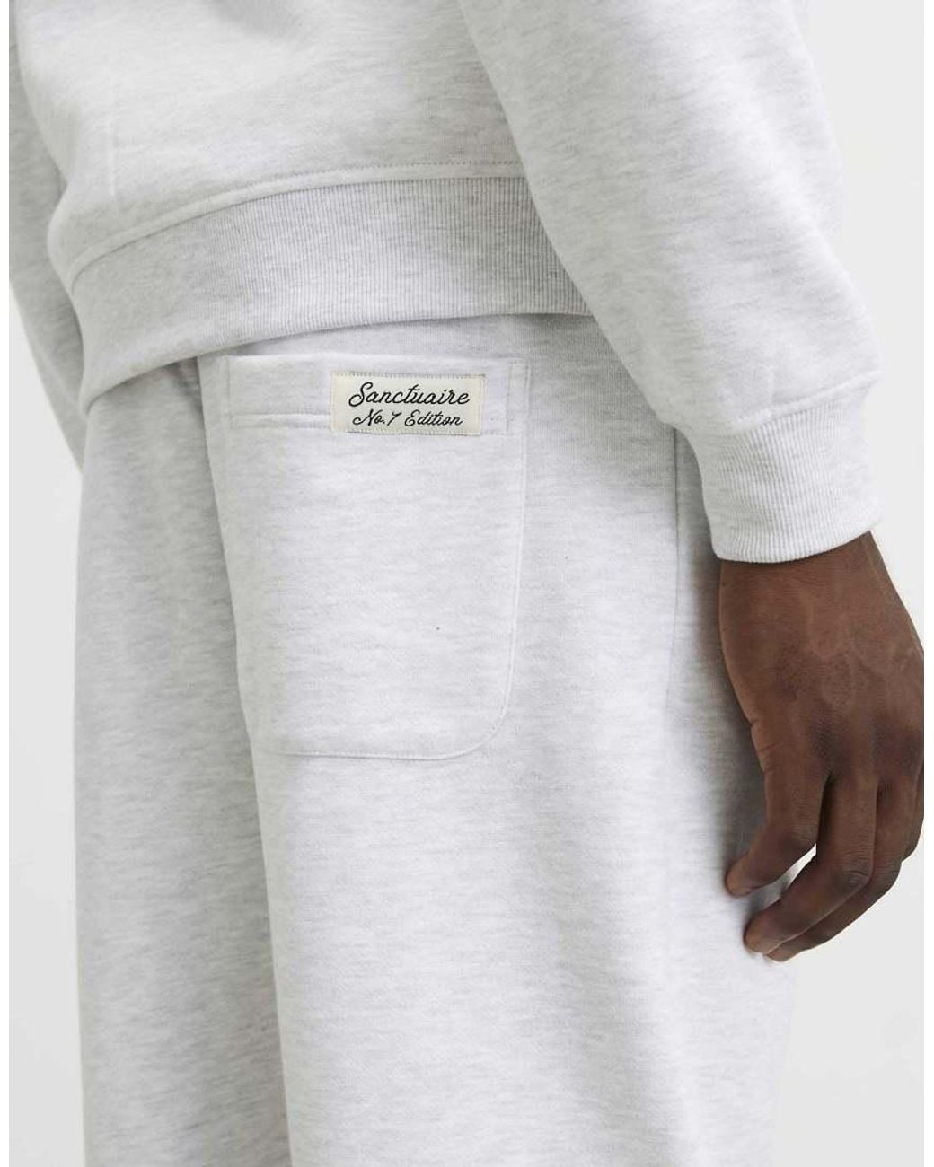 River Island White Regular Fit Sanctuaire Sweatshirt for men