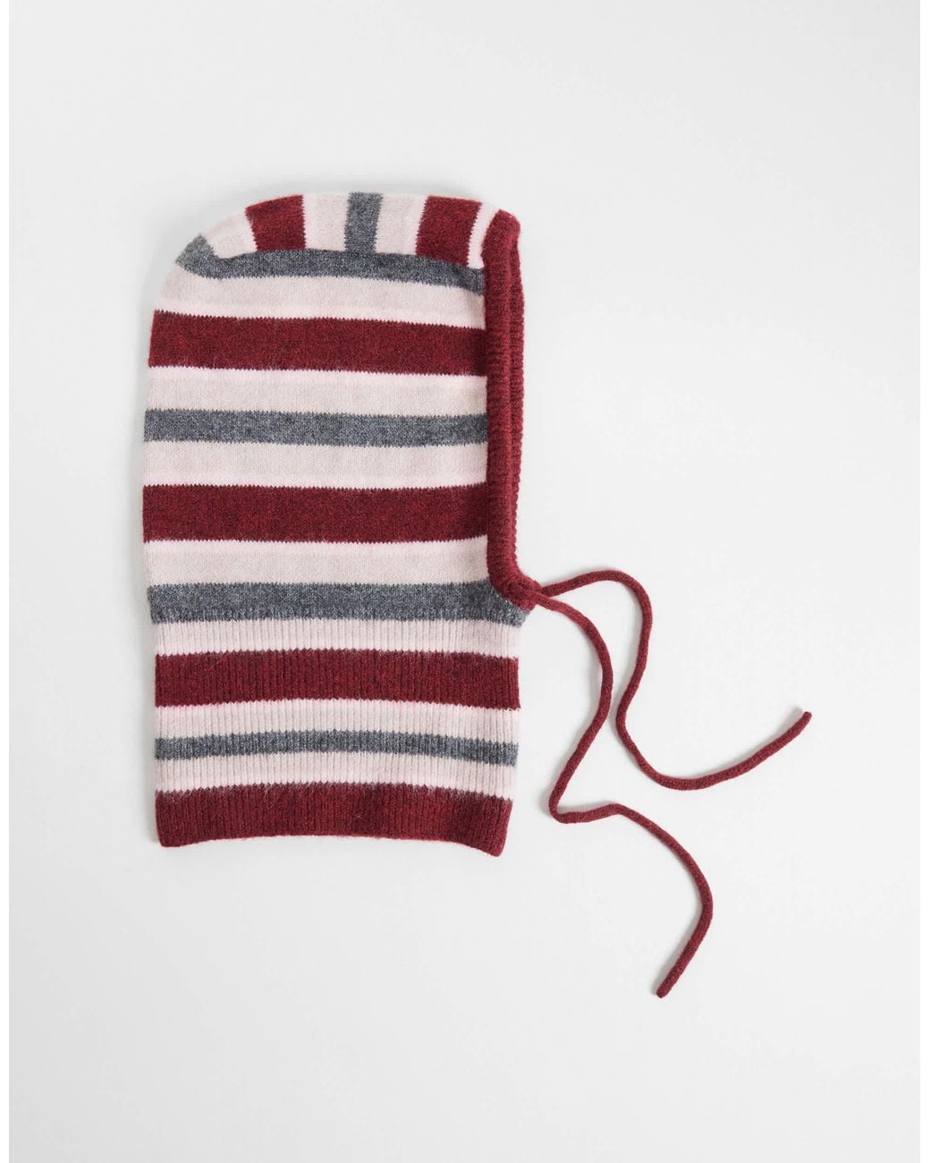 Collusion White Oversized Stripe Balaclava
