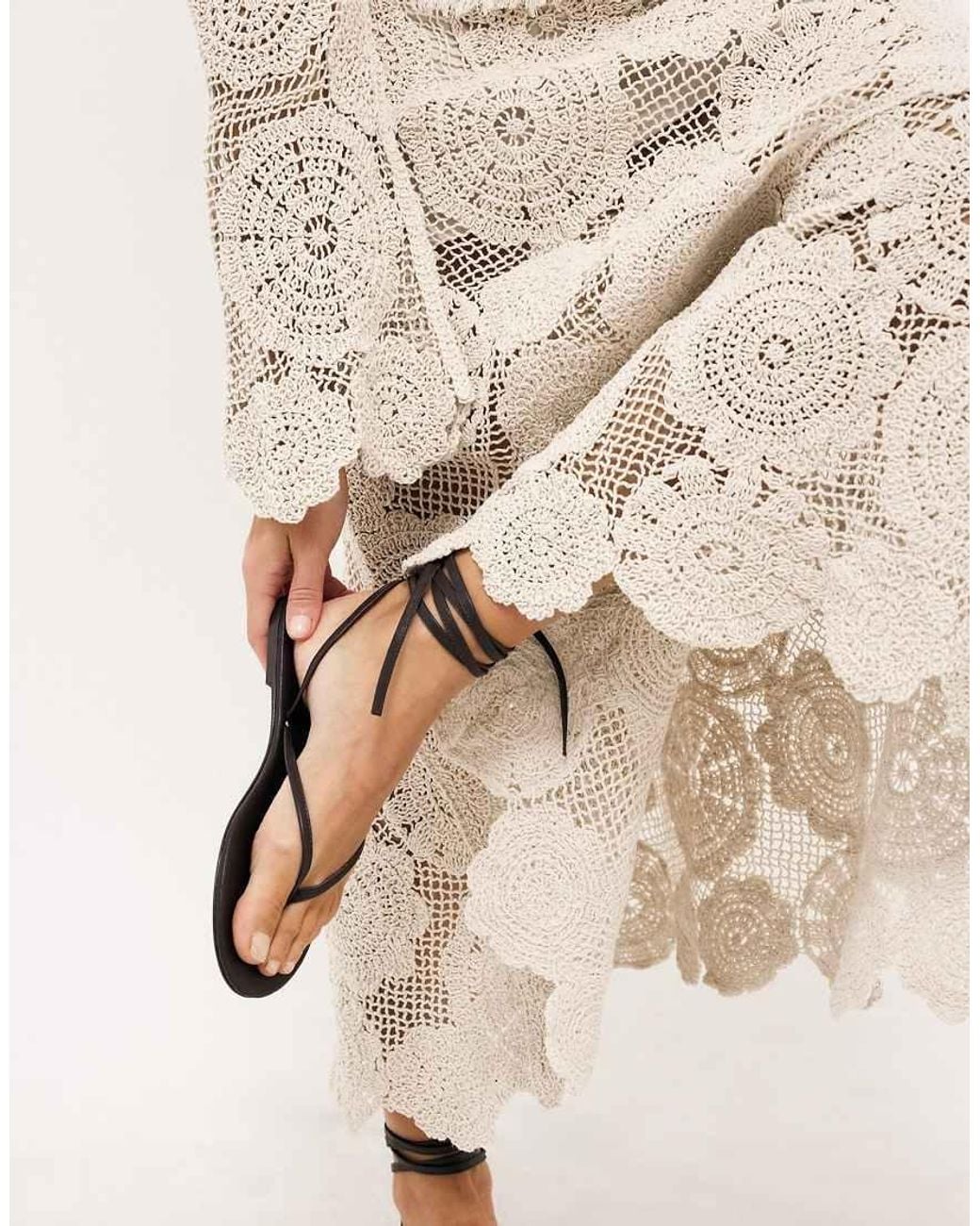 NA-KD Natural Flat Sandals With Straps