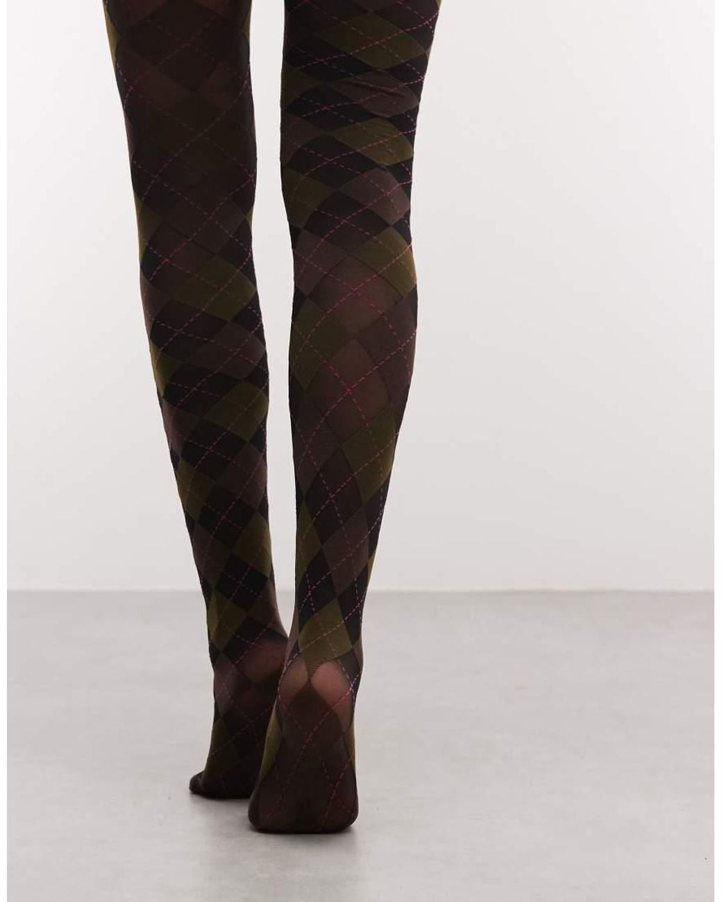 SUI AVA Black Argyle Tights