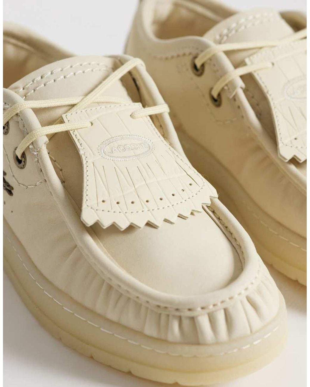 Lacoste Natural Umpire Lace-up Logo Shoes
