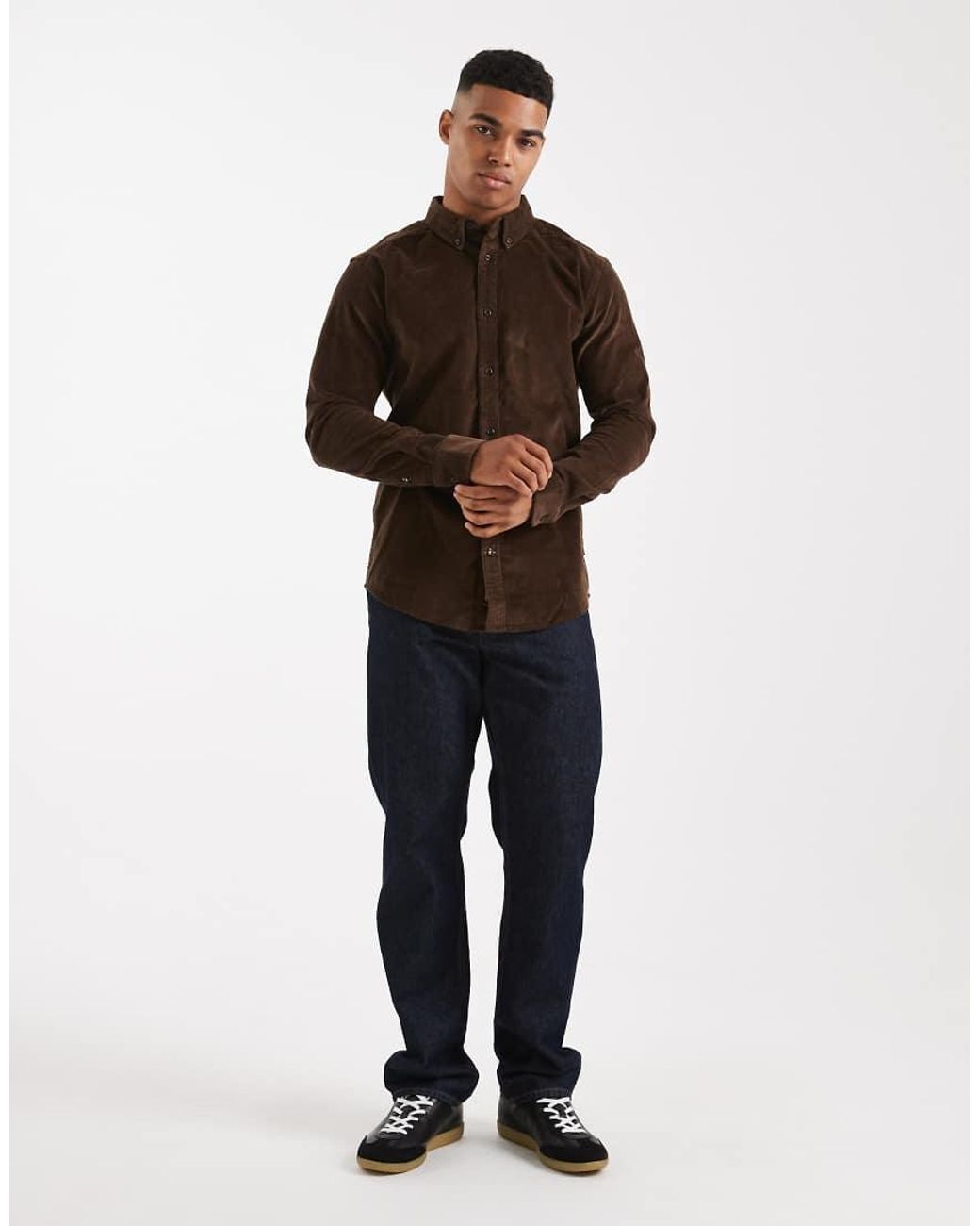 Only & Sons Overhemd Van Corduroy in het Brown voor heren