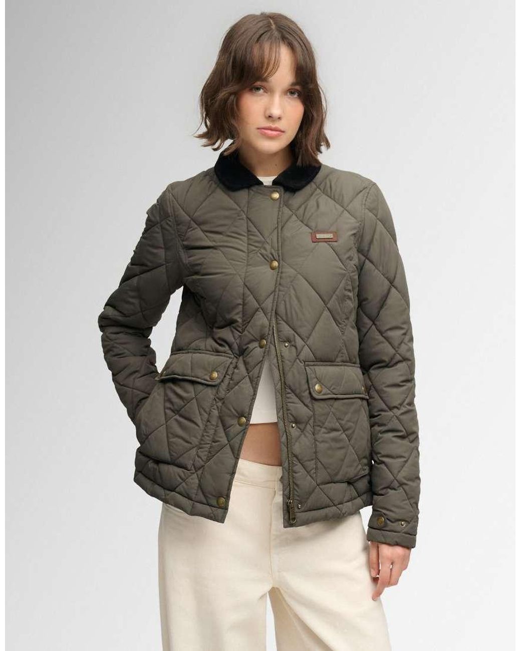 Superdry Gray Cord Trimmed Liner Jacket