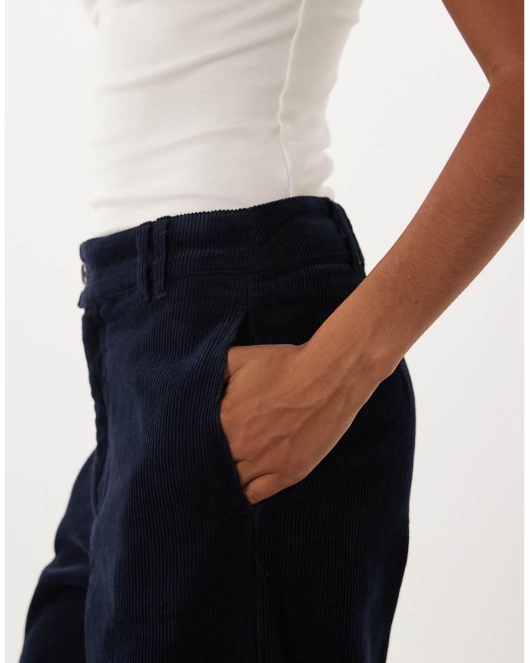 Asos Design Tall Pantalones De Pernera Recta En Pana ASOS de color Black