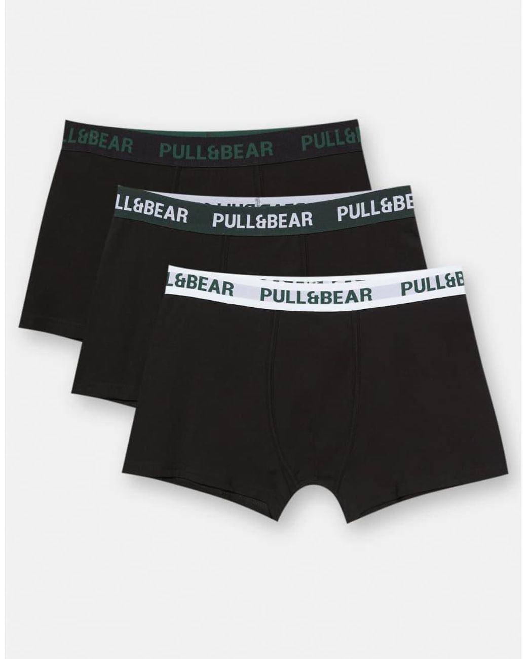 Confezione Da 3 Boxer di Pull&Bear in Black da Uomo