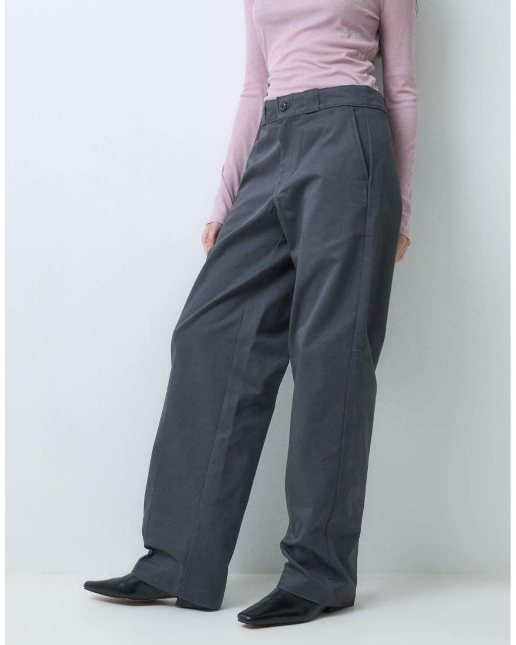 Dickies Gray Women's 247 Loose Work Trousers