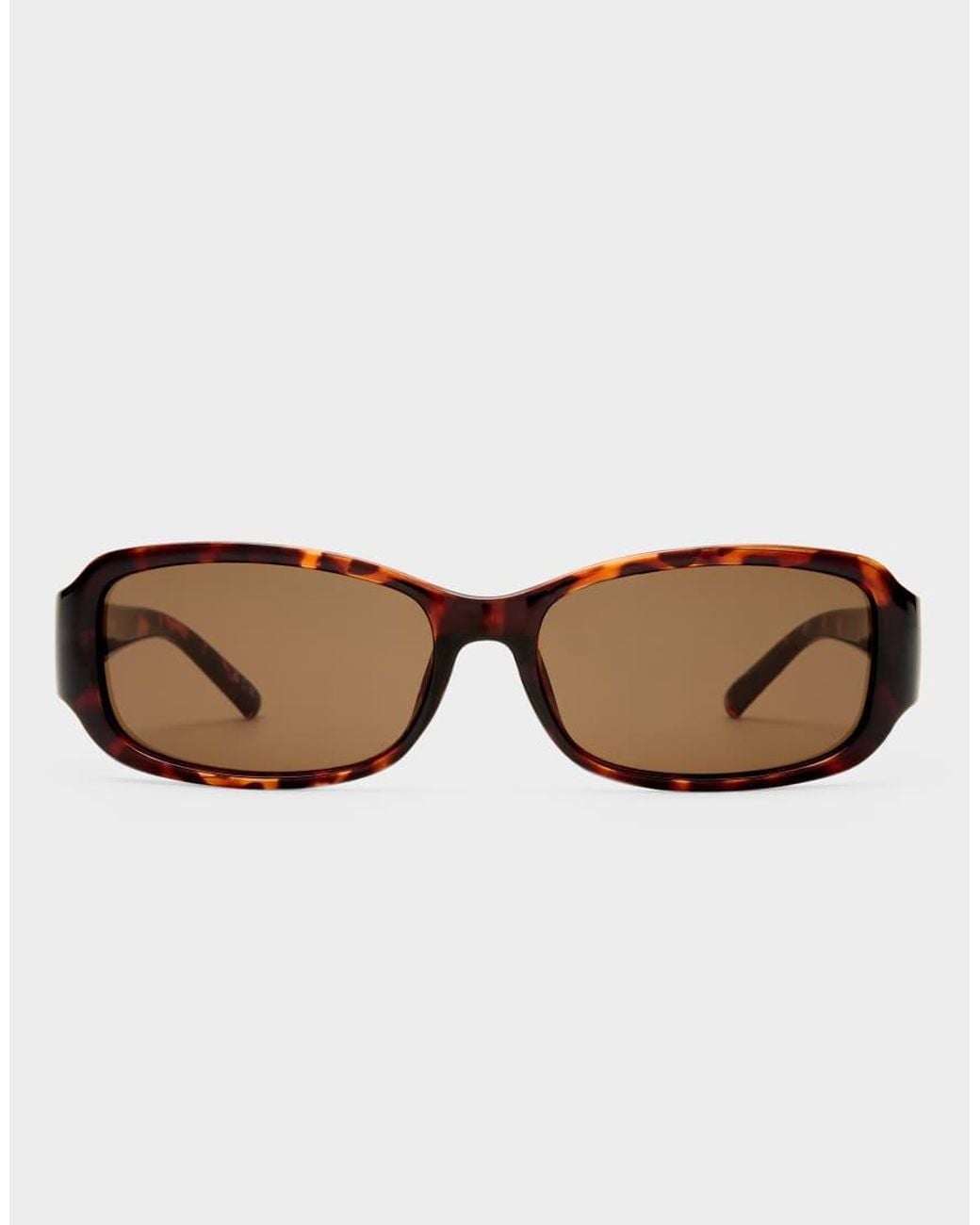 Le Specs Brown Gigglemug Rectangle Sunglasses