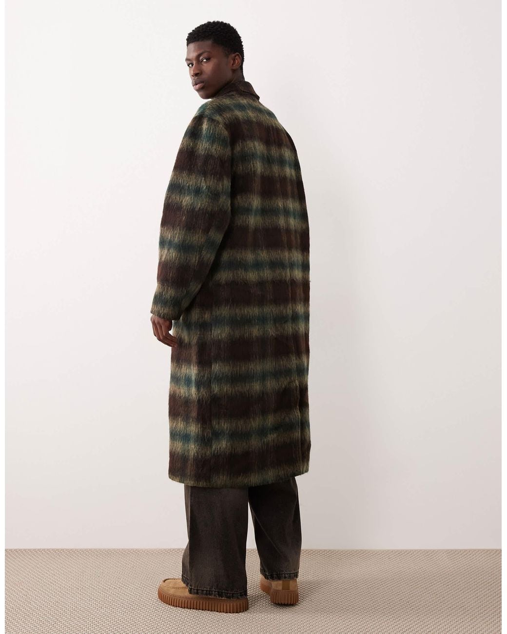 ASOS Black Wool Look Oversized Coat for men
