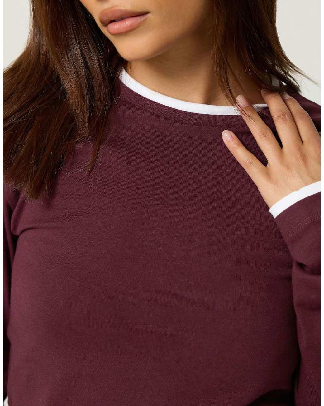 PixieGirl Purple Petite Contrast Long Sleeve T-Shirt
