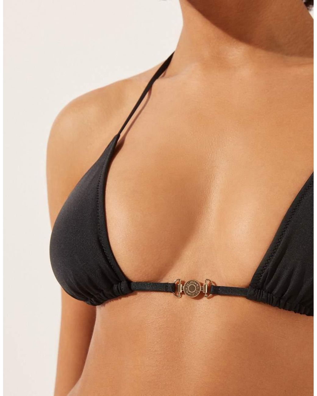 Calzedonia Brown Triangle Bikini Top Minimal Fit