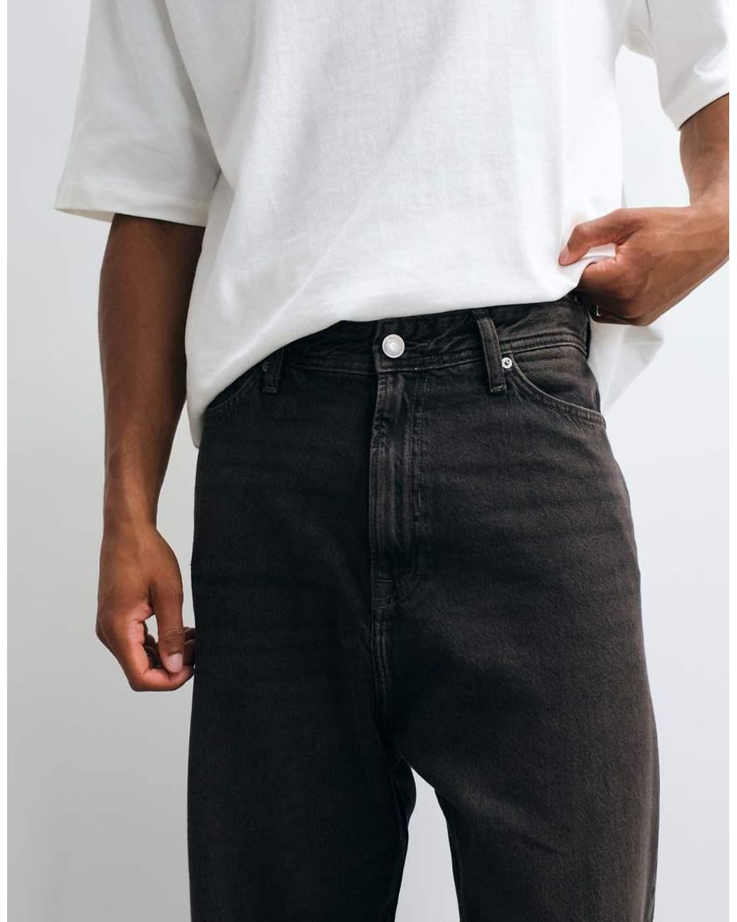 Jack & Jones White Ron Skater Jeans for men