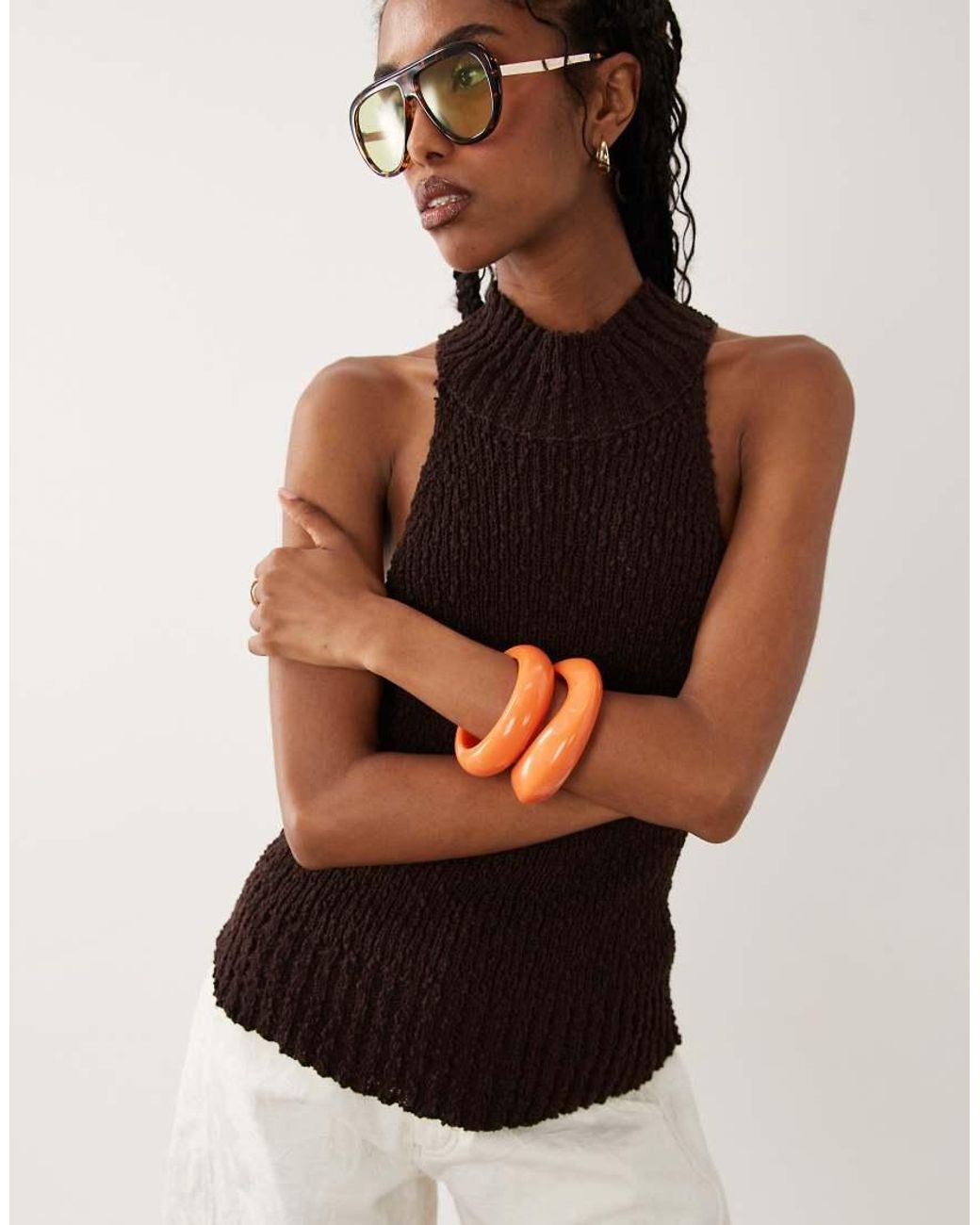 ASOS Orange Pack Of 2 Resin Bangles