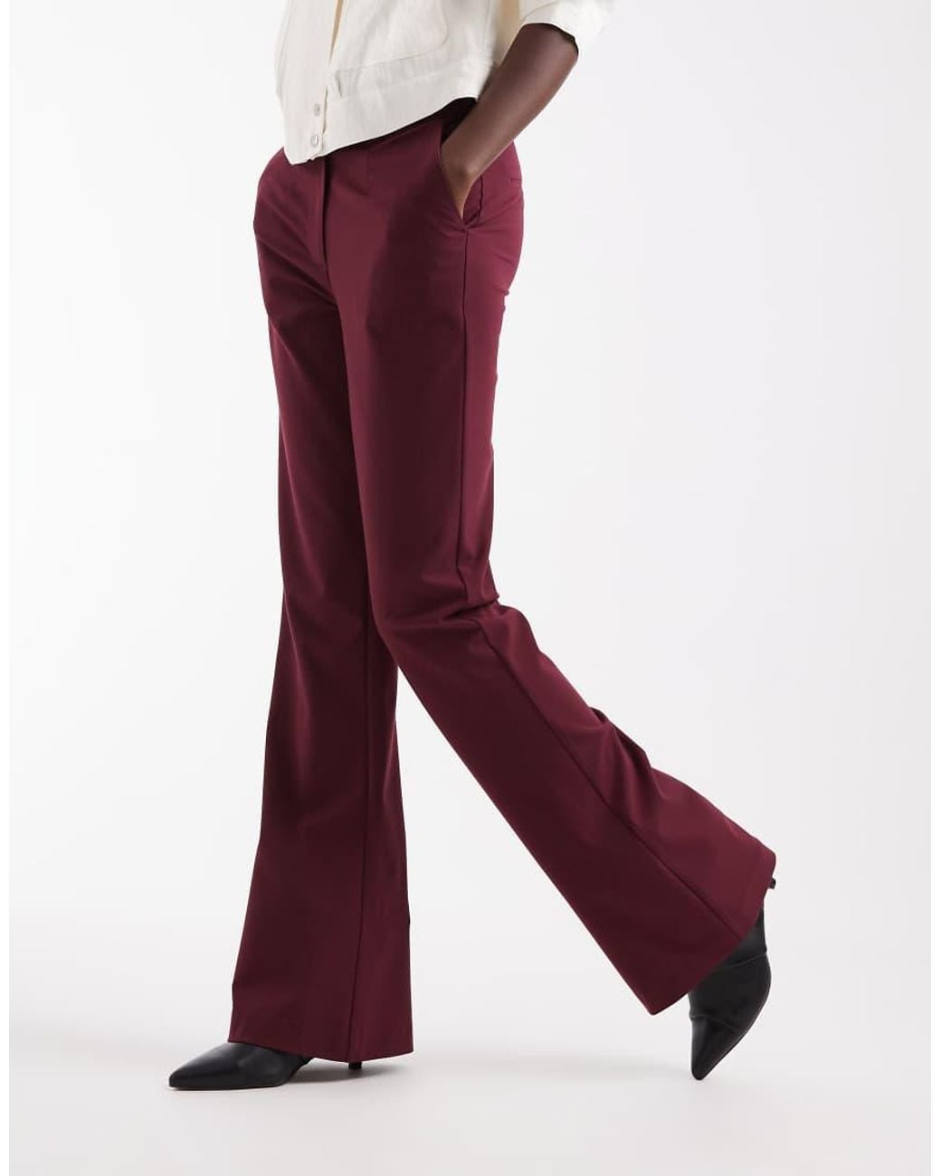 ASOS Red Tall Tailo Snatch Flare