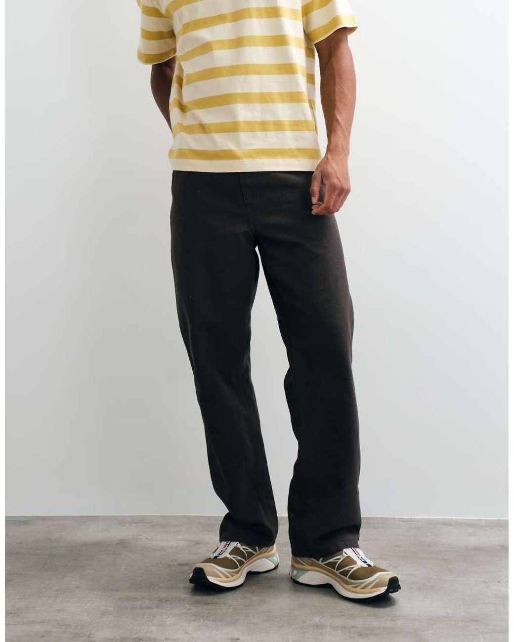 Carhartt Gray Single Knee Relaxed Fit Trousers for men