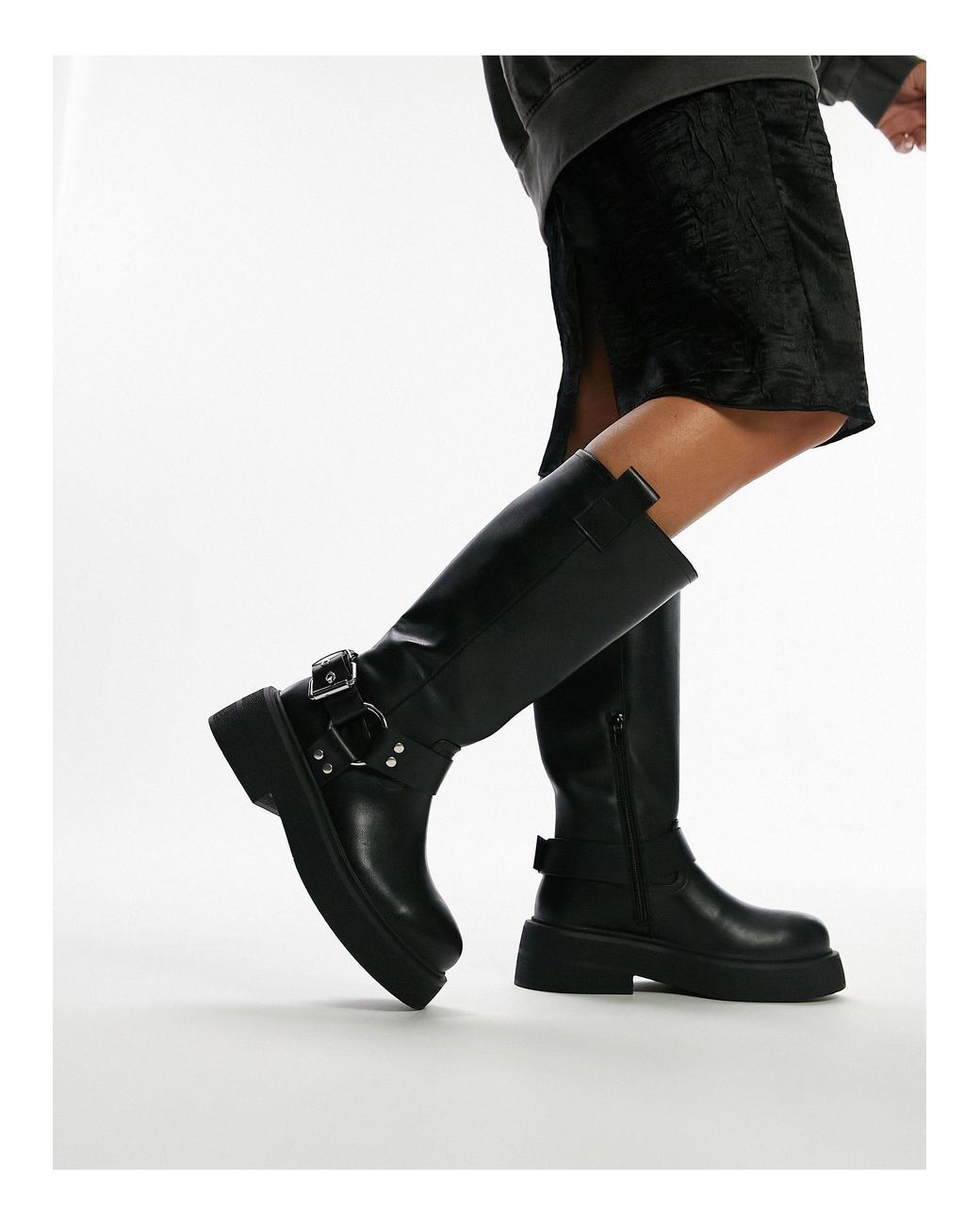 Biker boots cheap wide fit