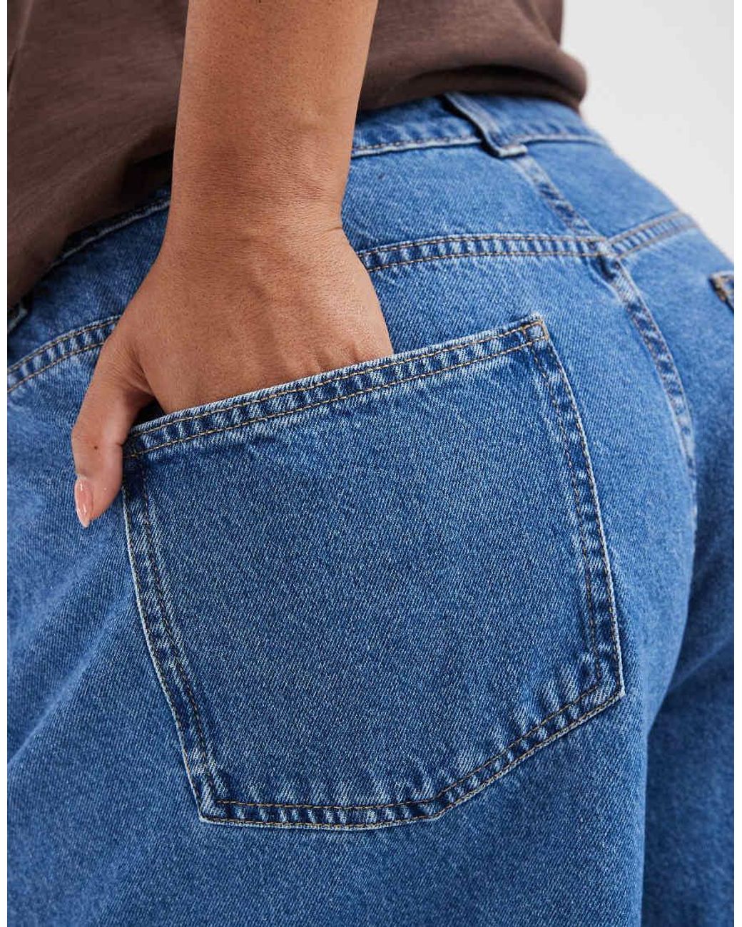 ASOS Blue Asos Design Curve Longer Bermuda Short