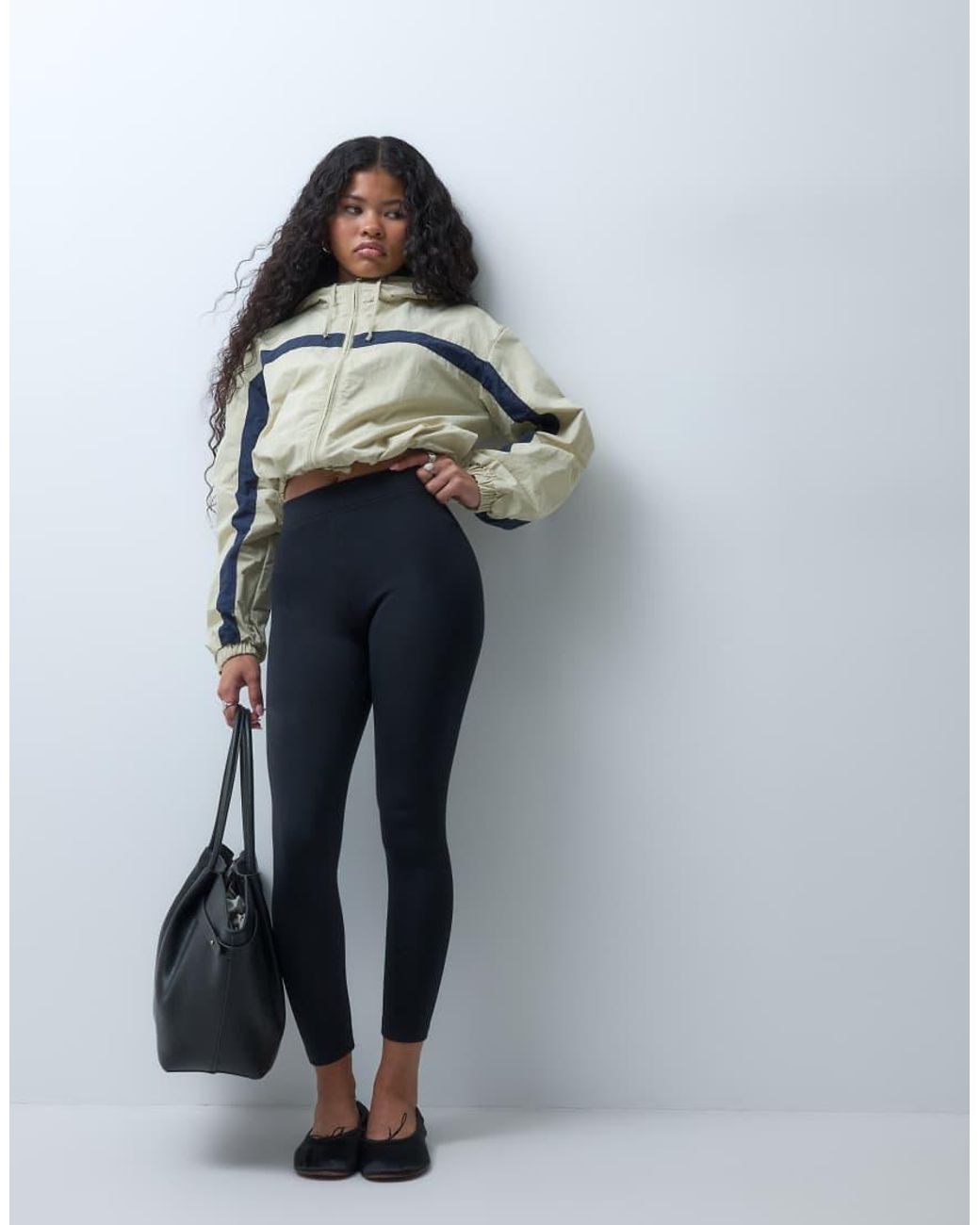 ASOS Black Asos Design Petite Interlock legging