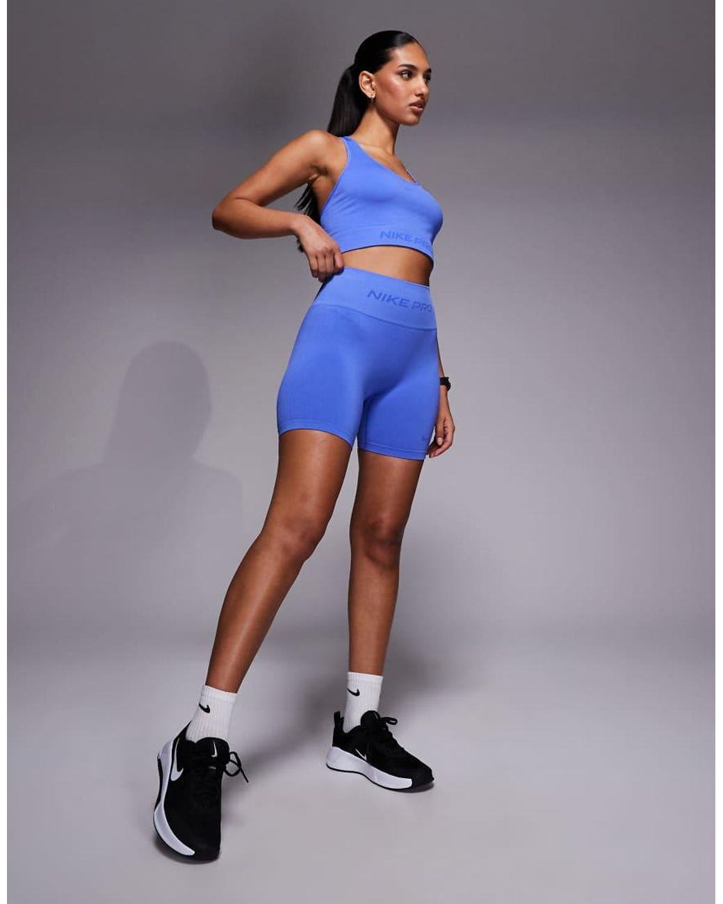 Nike Blue Nike Pro Training Dri-fit Seamless Tank Top