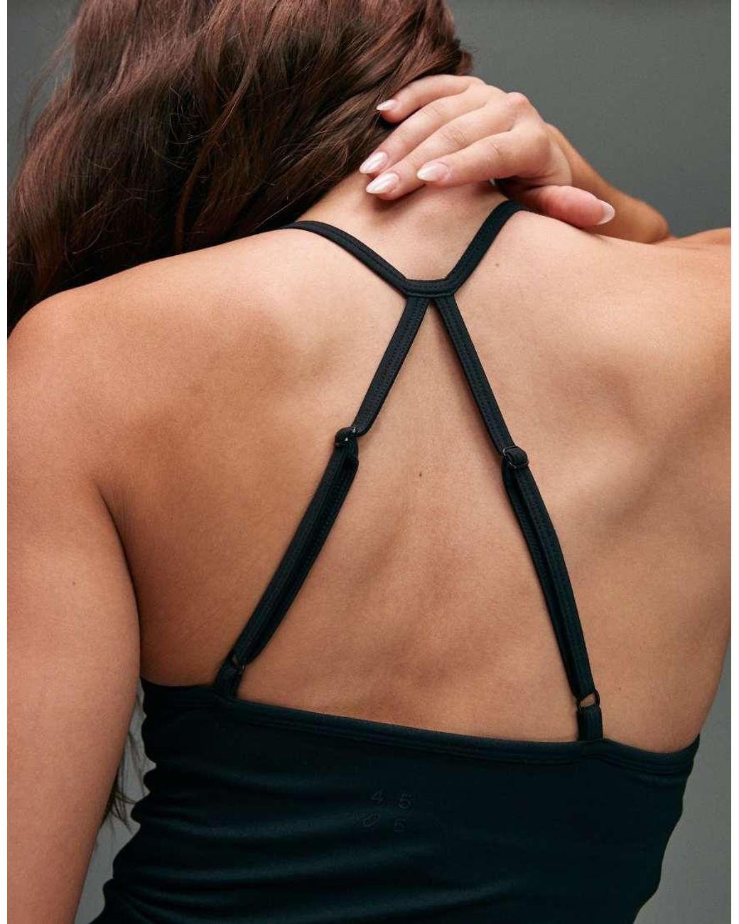 4505 Gray Ruched Front Yoga Cami