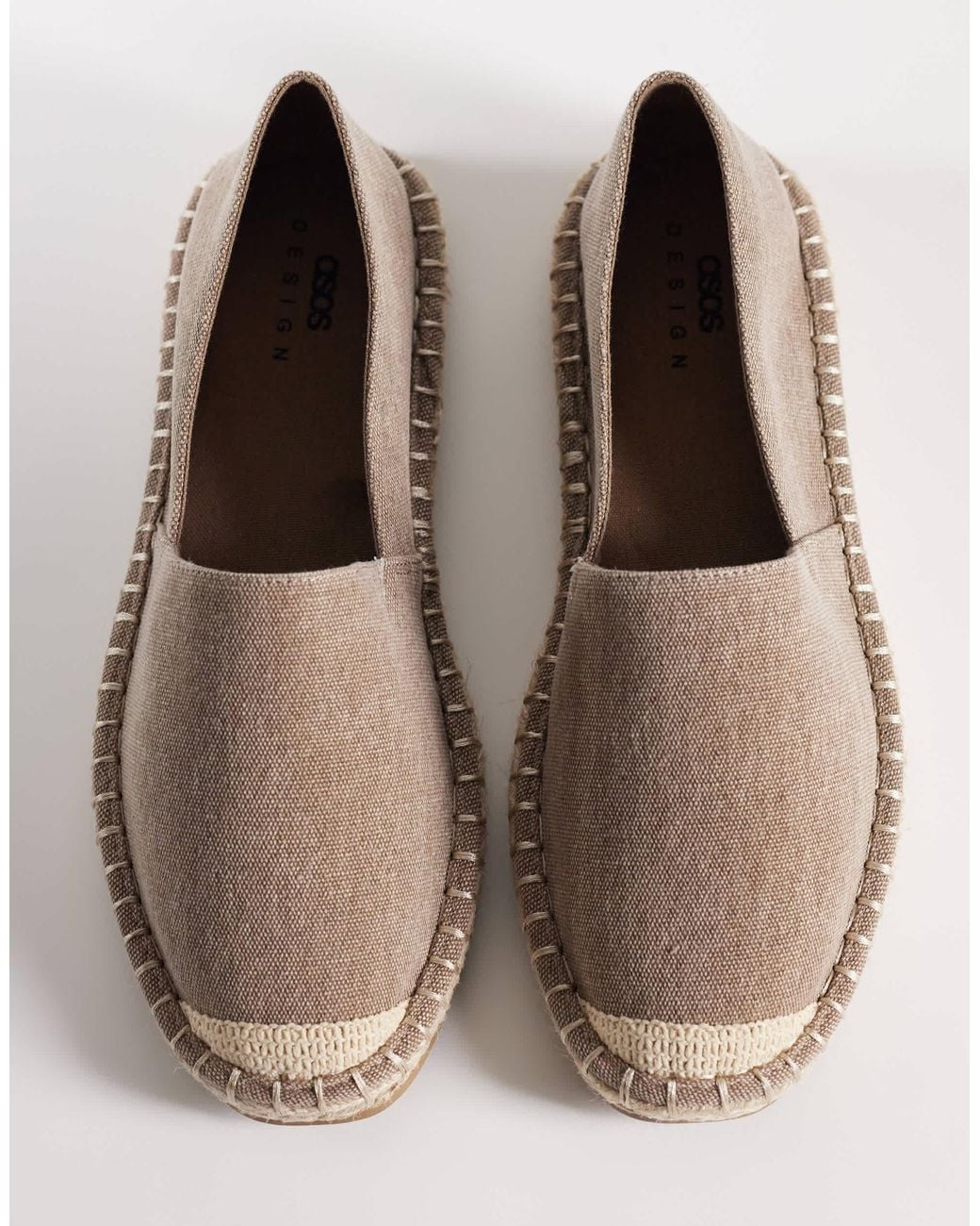 ASOS Natural Espadrilles With Raffia Toe Caps for men